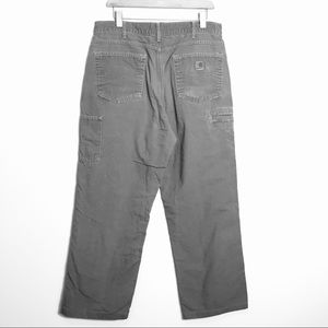 Carhart Cargo Work Casual Grey Loose Fit Pants 34